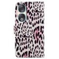 For Honor 90 Painted Pattern Horizontal Flip Leather Phone Case(Leopard)