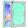 For Honor Pad X8 Shockproof Silicone Hybrid PC Tablet Case with Holder(Mint Green + Grey)