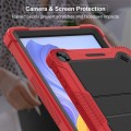 For Honor Pad X8 Shockproof Silicone Hybrid PC Tablet Case with Holder(Black + Red)