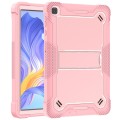 For Honor Pad X8 Shockproof Silicone Hybrid PC Tablet Case with Holder(Rose Gold)