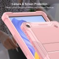 For Honor Pad X8 Shockproof Silicone Hybrid PC Tablet Case with Holder(Rose Gold)