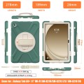 For Samsung Galaxy Tab A9+ Rotary Handle Grab TPU + PC Tablet Case(Emerald-green)