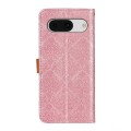 For Google Pixel 8a European Floral Embossed Leather Phone Case(Pink)