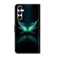 For Samsung Galaxy A05s Crystal 3D Shockproof Protective Leather Phone Case(Reflection Dutterfly)