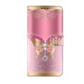 For Samsung Galaxy A05s Crystal 3D Shockproof Protective Leather Phone Case(Pink Bottom Butterfly)