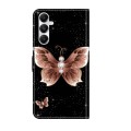 For Samsung Galaxy A05s Crystal 3D Shockproof Protective Leather Phone Case(Pink Diamond Butterfly)