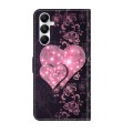 For Samsung Galaxy A05s Crystal 3D Shockproof Protective Leather Phone Case(Lace Love)