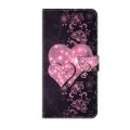 For Samsung Galaxy A15 Crystal 3D Shockproof Protective Leather Phone Case(Lace Love)