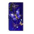 For Samsung Galaxy A15 Crystal 3D Shockproof Protective Leather Phone Case(Diamond Butterfly)
