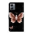 For Motorola Moto G14 Crystal 3D Shockproof Protective Leather Phone Case(Pink Diamond Butterfly)