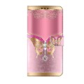 For Motorola Moto G54 Crystal 3D Shockproof Protective Leather Phone Case(Pink Bottom Butterfly)