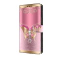 For Motorola Moto G Play 2024 Crystal 3D Shockproof Protective Leather Phone Case(Pink Bottom Butter