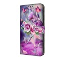 For Motorola Moto G Play 2024 Crystal 3D Shockproof Protective Leather Phone Case(Butterfly)