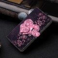 For Motorola Moto G34 Crystal 3D Shockproof Protective Leather Phone Case(Lace Love)