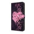 For Motorola Moto G34 Crystal 3D Shockproof Protective Leather Phone Case(Lace Love)