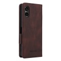 For Sony Xperia 5 V 2023 Magnetic Clasp Leather Phone Case(Brown)