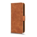 For Google Pixel 8a Skin Feel Magnetic Flip Leather Phone Case(Brown)