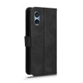 For Sony Xperia 5 V 2023 Skin Feel Magnetic Flip Leather Phone Case(Black)