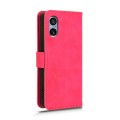 For Sony Xperia 5 V 2023 Skin Feel Magnetic Flip Leather Phone Case(Rose Red)
