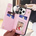 For iPhone 11 Pro Printed Double Buckle RFID Anti-theft Phone Case(Pastoral Rose)