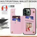 For iPhone 11 Pro Max Printed Double Buckle RFID Anti-theft Phone Case(Pastoral Rose)