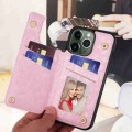 For iPhone 11 Pro Max Printed Double Buckle RFID Anti-theft Phone Case(Pastoral Rose)