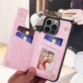 For iPhone 13 Pro Printed Double Buckle RFID Anti-theft Phone Case(Pastoral Rose)