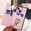 For iPhone 15 Printed Double Buckle RFID Anti-theft Phone Case(Dried Flower World)