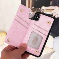 For iPhone XS Max Printed Double Buckle RFID Anti-theft Phone Case(Pastoral Rose)