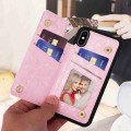 For iPhone XS / X Printed Double Buckle RFID Anti-theft Phone Case(Dried Flower World)