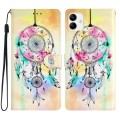 For Samsung Galaxy A05 Colored Drawing Leather Phone Case(Dream Catcher)