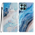 For Honor X6A Colored Drawing Leather Phone Case(Blue Marble)