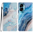 For Honor 90 Lite Colored Drawing Leather Phone Case(Blue Marble)