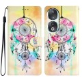 For Honor 90 Colored Drawing Leather Phone Case(Dream Catcher)