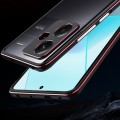 For Xiaomi Redmi Note 13 Pro+ Aurora Series Lens Protector + Metal Frame Phone Case(Black Red)