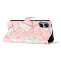 For Sony Xperia 5 V Colored Drawing Leather Phone Case(Pink Marble)