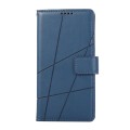 For iPhone 6s / 6 PU Genuine Leather Texture Embossed Line Phone Case(Blue)