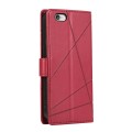 For iPhone 6s Plus / 6 Plus PU Genuine Leather Texture Embossed Line Phone Case(Red)