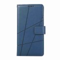 For iPhone 11 Pro PU Genuine Leather Texture Embossed Line Phone Case(Blue)