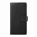 For iPhone 11 Pro PU Genuine Leather Texture Embossed Line Phone Case(Black)