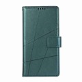 For iPhone 11 Pro Max PU Genuine Leather Texture Embossed Line Phone Case(Green)