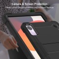 For Xiaomi Redmi Pad SE Shockproof Silicone Hybrid PC Tablet Case with Holder(Black)