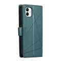 For Samsung Galaxy A05 PU Genuine Leather Texture Embossed Line Phone Case(Green)