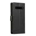 For Samsung Galaxy S10 5G PU Genuine Leather Texture Embossed Line Phone Case(Black)