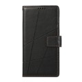 For Samsung Galaxy S24 Ultra 5G PU Genuine Leather Texture Embossed Line Phone Case(Black)