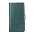 For Samsung Galaxy S24 Ultra 5G PU Genuine Leather Texture Embossed Line Phone Case(Green)