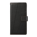 For Samsung Galaxy S24+ 5G PU Genuine Leather Texture Embossed Line Phone Case(Black)