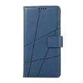 For Samsung Galaxy S24 5G PU Genuine Leather Texture Embossed Line Phone Case(Blue)