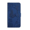 For Google Pixel 9 Pro Skin Feel Butterfly Embossed Flip Leather Phone Case(Blue)