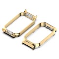 For Xiaomi Smart Band 8 Active / Redmi Band 2 Metal Frame Watch Protective Case(Gold)